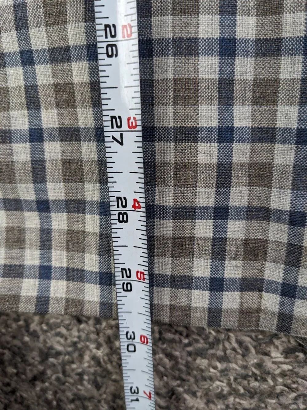 Jack Victor Sport Coat Exclusive Collection Wool Checked Gray Blue Brown 40R